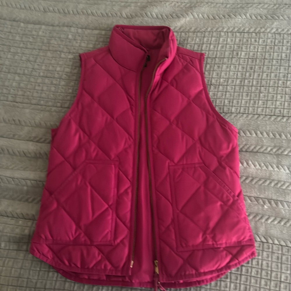 Hot pink quilted vest